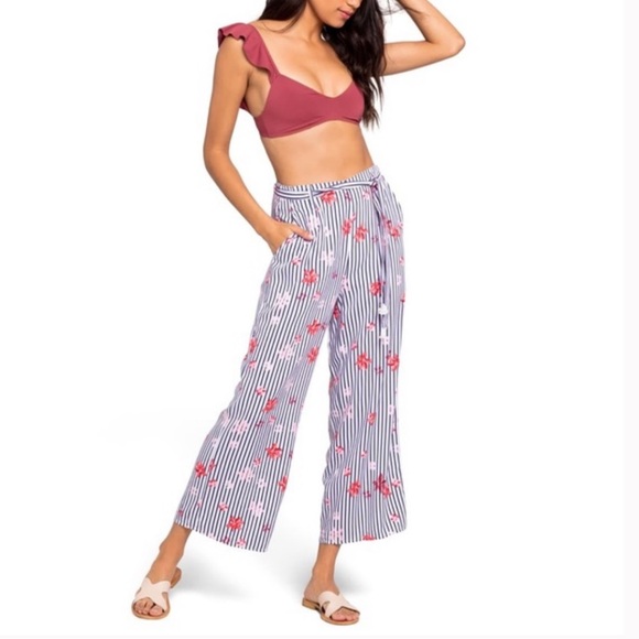 L*Space Floral/Stripe Pants NWT - Picture 1 of 7